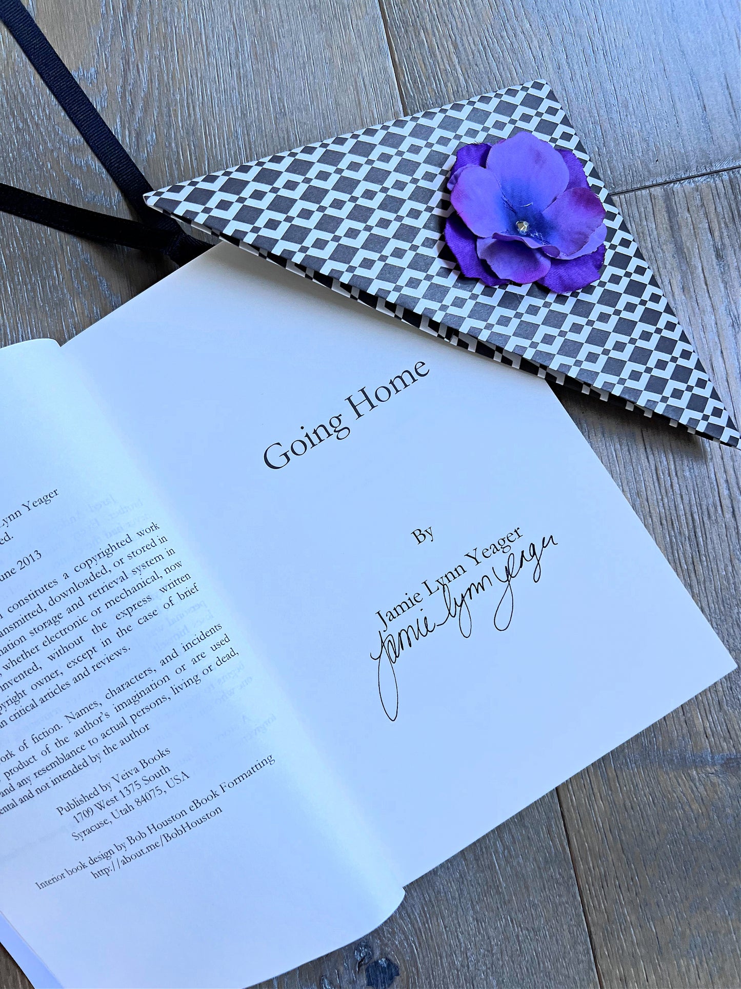 "Going Home" Signed by Jamie Yeager with Flower Book Marker