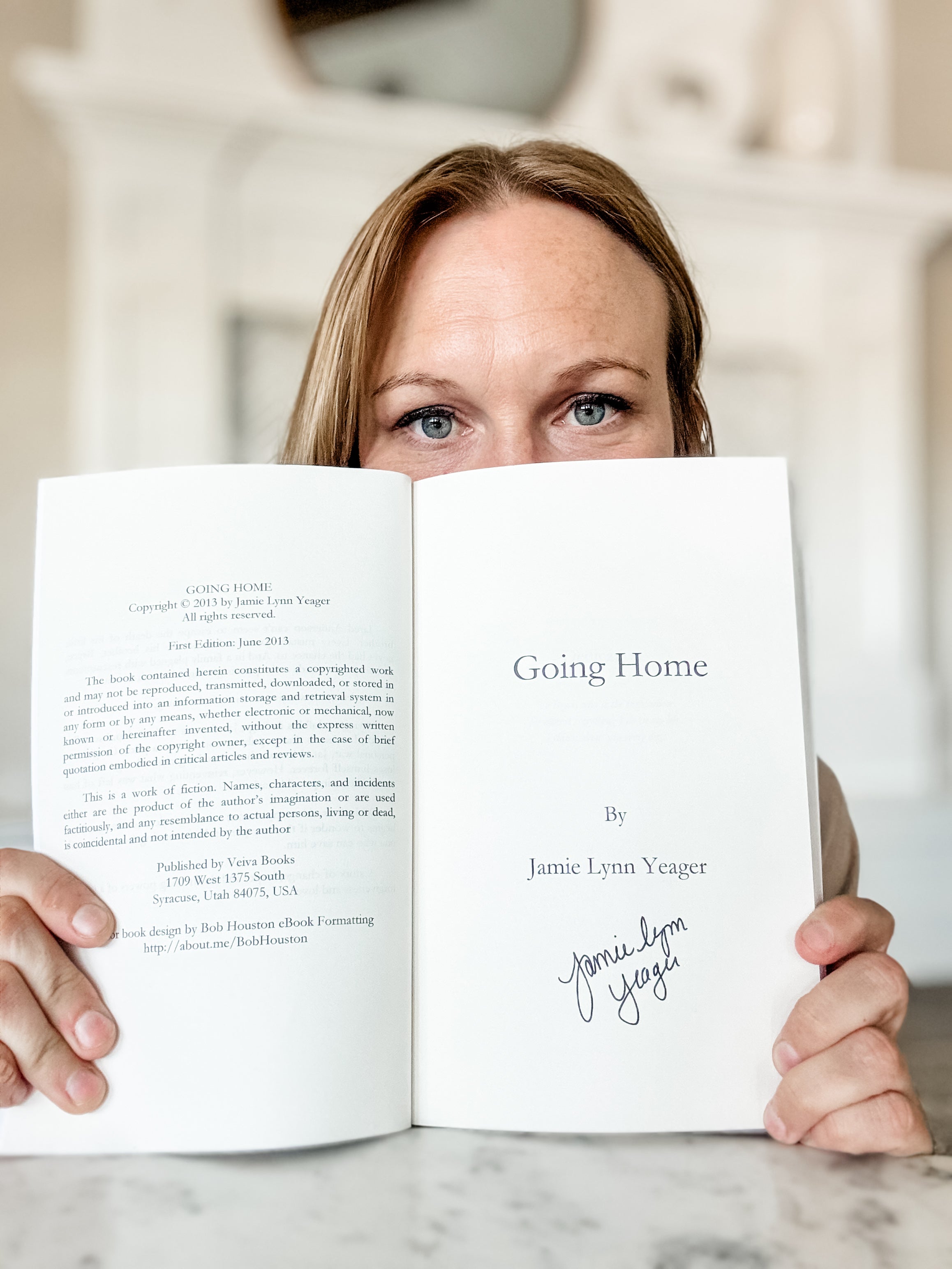 "Going Home" Signed by Jamie Yeager with Flower Book Marker