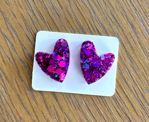 Blake's Purple Heart Earrings