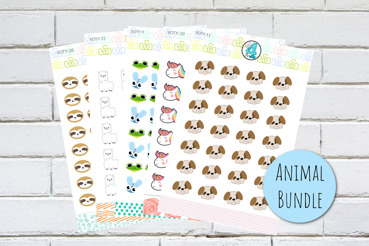 Animal Sticker Bundle